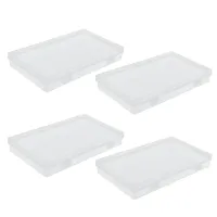 Clear Plastic Storage Boxes (4-Pack) thumbnail 4
