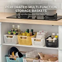 Stackable Mesh Storage Basket with Wooden Handle thumbnail 3