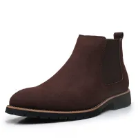 Men's British Style Suede Chelsea Boots thumbnail 3