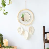 Boho Macrame Round Wall Mirror thumbnail 3