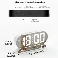USB Digital Alarm Clock with Temp thumbnail 2