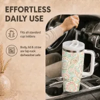40oz Insulated Travel Mug with Straw thumbnail 4