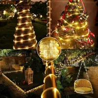 Solar LED Rope Fairy Lights - Outdoor Decor thumbnail 3
