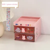 Cute Pen Desk Holder Storage Box Organizer Girl Drawer-type Desktop Student Stationery Handbook Nine Grids Storage Box thumbnail 5