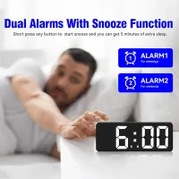 LED Digital Alarm Clock with Temperature thumbnail 4