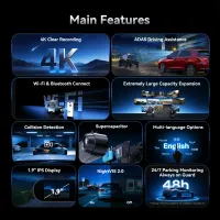Pictrey A400 4K Dash Cam with ADAS thumbnail 2