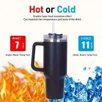 40oz Insulated Tumbler with Straw Lid thumbnail 2
