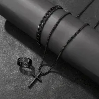 3-Piece Cross Jewelry Gift Set for Men & Women thumbnail 4