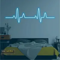 Heartbeat Neon Sign for Gaming Rooms thumbnail 4