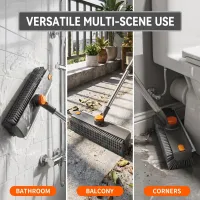 360° Rotating Floor Scrub Brush with Squeegee thumbnail 4