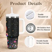 Rainbow Skeleton Unicorn Cosmic Tumbler thumbnail 3