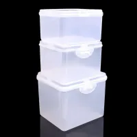 Small Clear Plastic Storage Box with Lid thumbnail 1