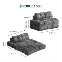 Convertible Sleeper Chair with Pillow thumbnail 2