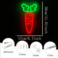 Carrot LED Neon Wall Sign thumbnail 2