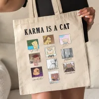 Karma Is A Cat Tote Bag thumbnail 5