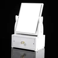 Rabbit Rotating Makeup Mirror with Drawer thumbnail 2