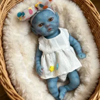 8" Blue Skin Handmade Reborn Baby Doll thumbnail 1
