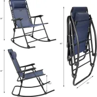 Patio Rocking Zero Gravity Chair thumbnail 3