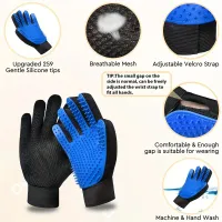 2-in-1 Pet Grooming Gloves Set thumbnail 2