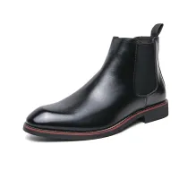Men's Leather Chelsea Boots Thick Sole thumbnail 1