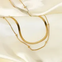 18K Gold Plated Snake Chain Necklace thumbnail 3