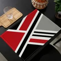 Red Black Geometric Autumn Placemat thumbnail 4