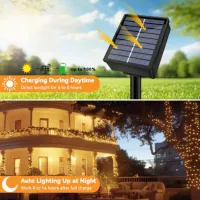 Solar Fairy String Lights - 33ft 100LED thumbnail 5