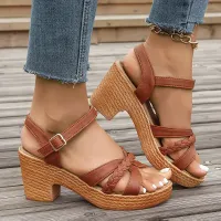 Summer Platform Ankle Strap Sandals thumbnail 1