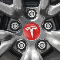 Tesla Wheel Hub Center Cap Stickers (4pcs) thumbnail 6