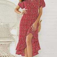 Floral Boho Chiffon Maxi Dress thumbnail 5