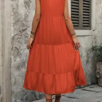 Summer Midi Sundress with Buttons thumbnail 4