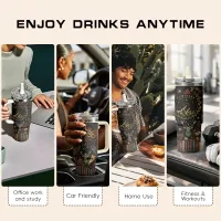 Night Sky & Mountains Velaris Vacuum Flasks 40oz 3rd Gen Vacuum Insulated Stainless Steel Car Tumbler Cup with Handle Straw Lid thumbnail 3