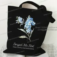 Forget Me Not Canvas Tote Bag thumbnail 4