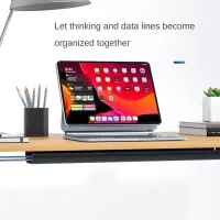 White Under Desk Cable Management Tray thumbnail 5