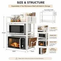 Expandable Microwave Shelf Organizer thumbnail 6
