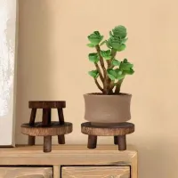 Wooden Plant Stand Pot Base Holder thumbnail 1
