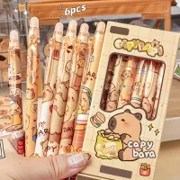 Capybara Kawaii Gel Pen Set - 6Pcs thumbnail 1