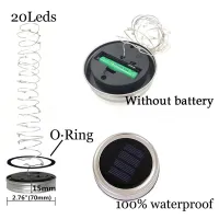 Solar Fairy String Lights - Mason Jar thumbnail 6