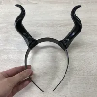 Black Demon Horns Cosplay Headband thumbnail 3