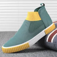 High Top Canvas Slip-On Sneakers for Men thumbnail 1