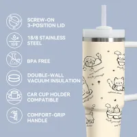 Cat-Themed Insulated Tumbler 40oz thumbnail 6