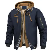 Men's Winter Warm Hooded Windbreaker Jacket thumbnail 2