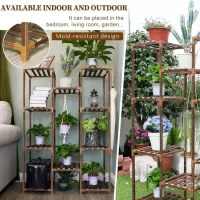10-Tier Wood Plant Stand thumbnail 6