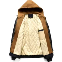 Men's Winter Warm Hooded Windbreaker Jacket thumbnail 3