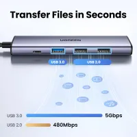 UGREEN 5-in-1 USB C Hub Adapter thumbnail 5