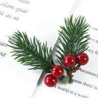 Christmas Berry Pine Cone Holly Branches thumbnail 3
