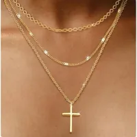 Dainty Layered Gold Necklace Set thumbnail 5
