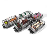 Farm Animal Train Carriage Building Blocks Set thumbnail 3