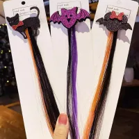 Kids Halloween Wig Hair Clips - 5pc Set thumbnail 3