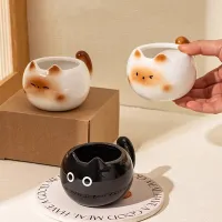 Siamese Cat Coffee Cup – Cute Kitten Mug thumbnail 1